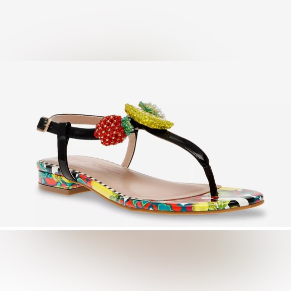 Betsey Johnson Shoes - New Betsey Johnson Aniston Beaded Fruit Themed Sandals Size 6.5